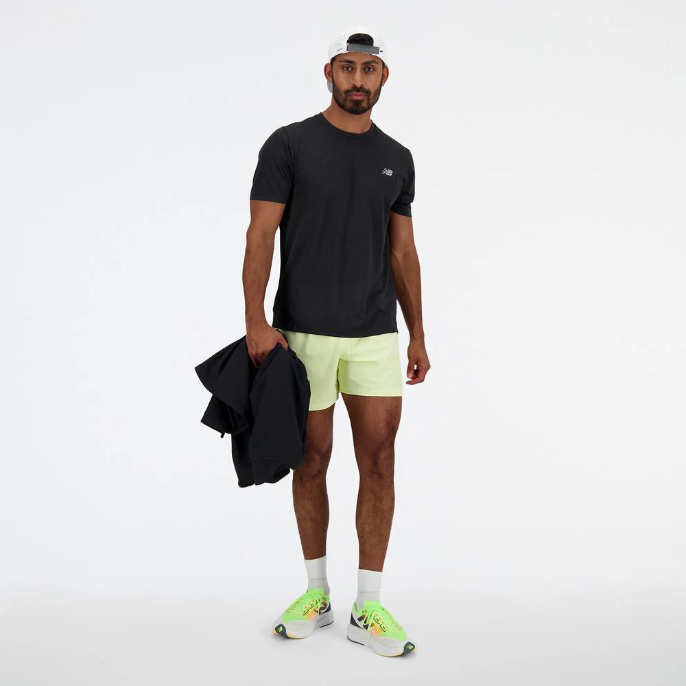 Pánské šortky New Balance MS41286LLT - žluté
