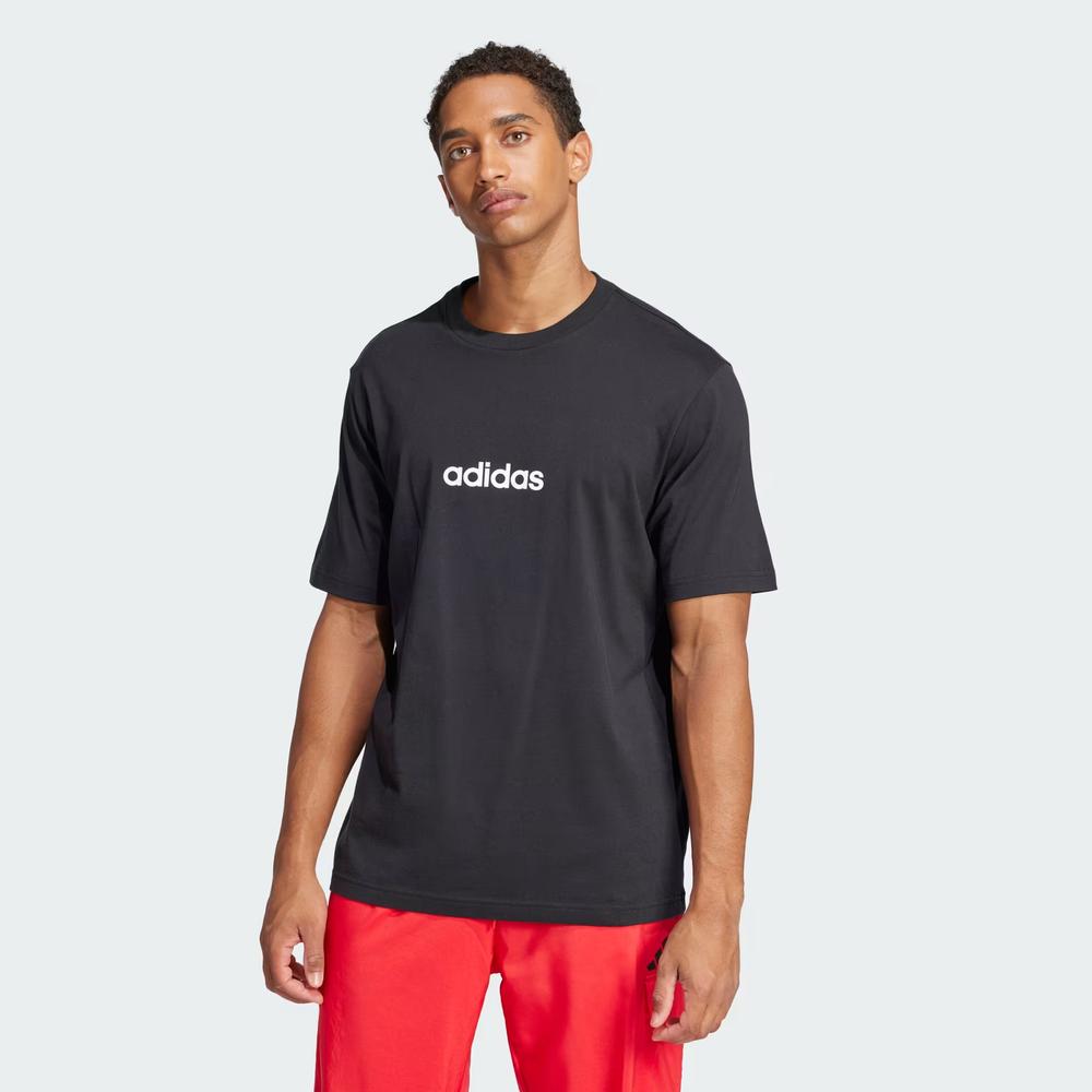 Tričko pánské adidas Sportswear Essentials Linear Single JE8993 - černé