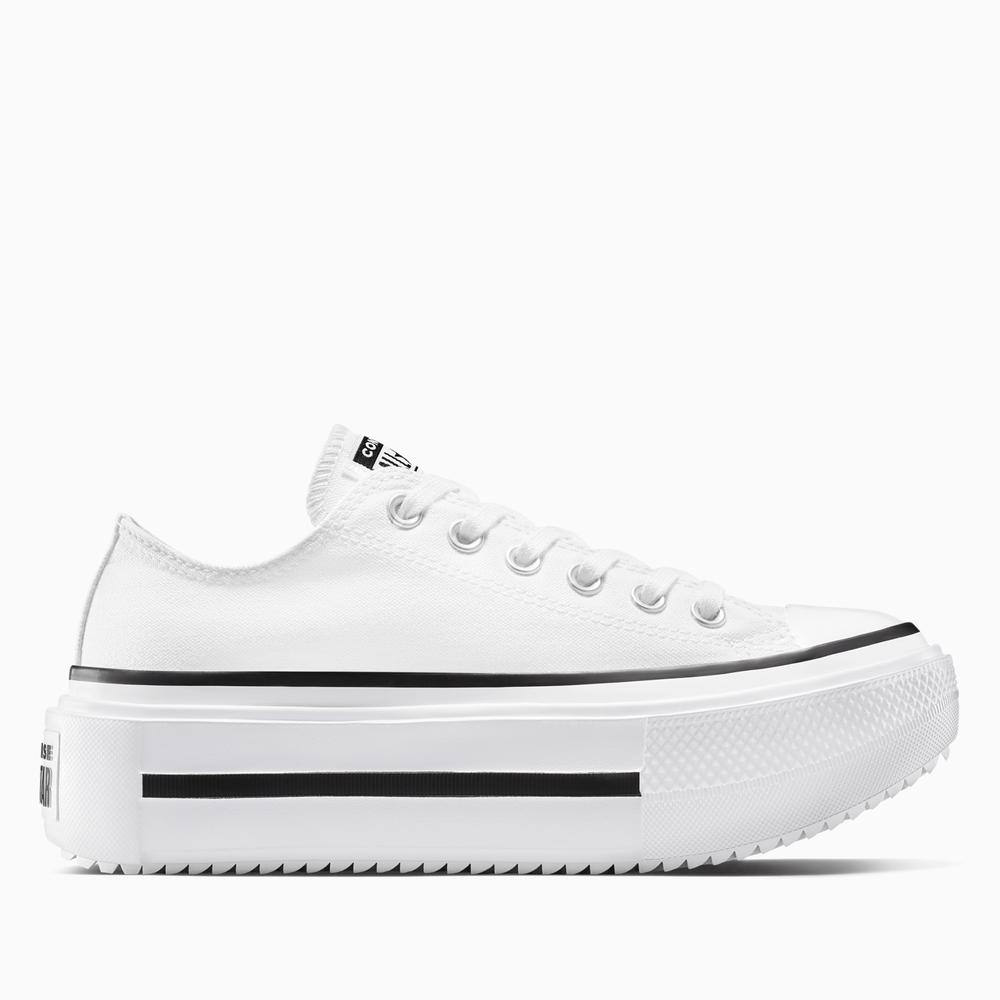 Dámské boty Converse Chuck Taylor All Star Lift Platform Leather A15491C - bílé