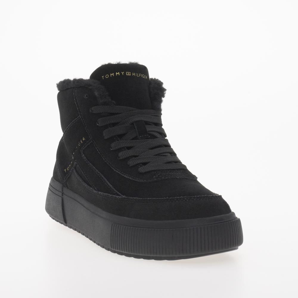 Boty Tommy Hilfiger Suede Vulc Winter Sneaker Hi FW0FW08108-BDS - černé