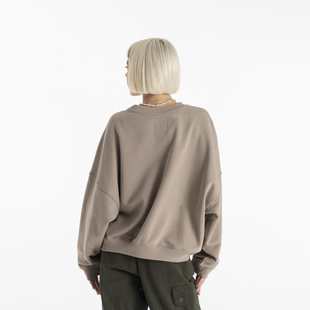 Mikina Alpha Industries Essentials RL Sweater WMN 146030679 - béžové