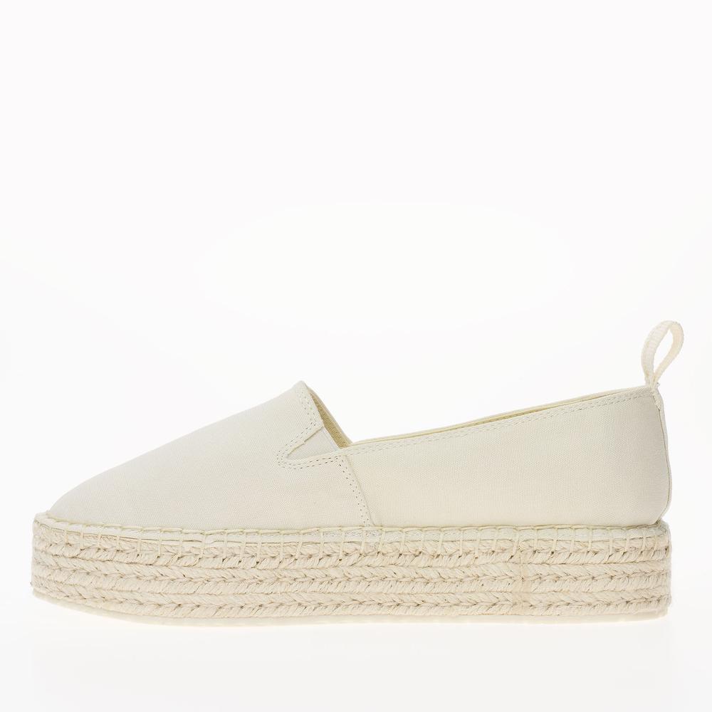 Boty Calvin Klein Platform Espadrille ML BTW YW0YW01378-0F9 - bílé
