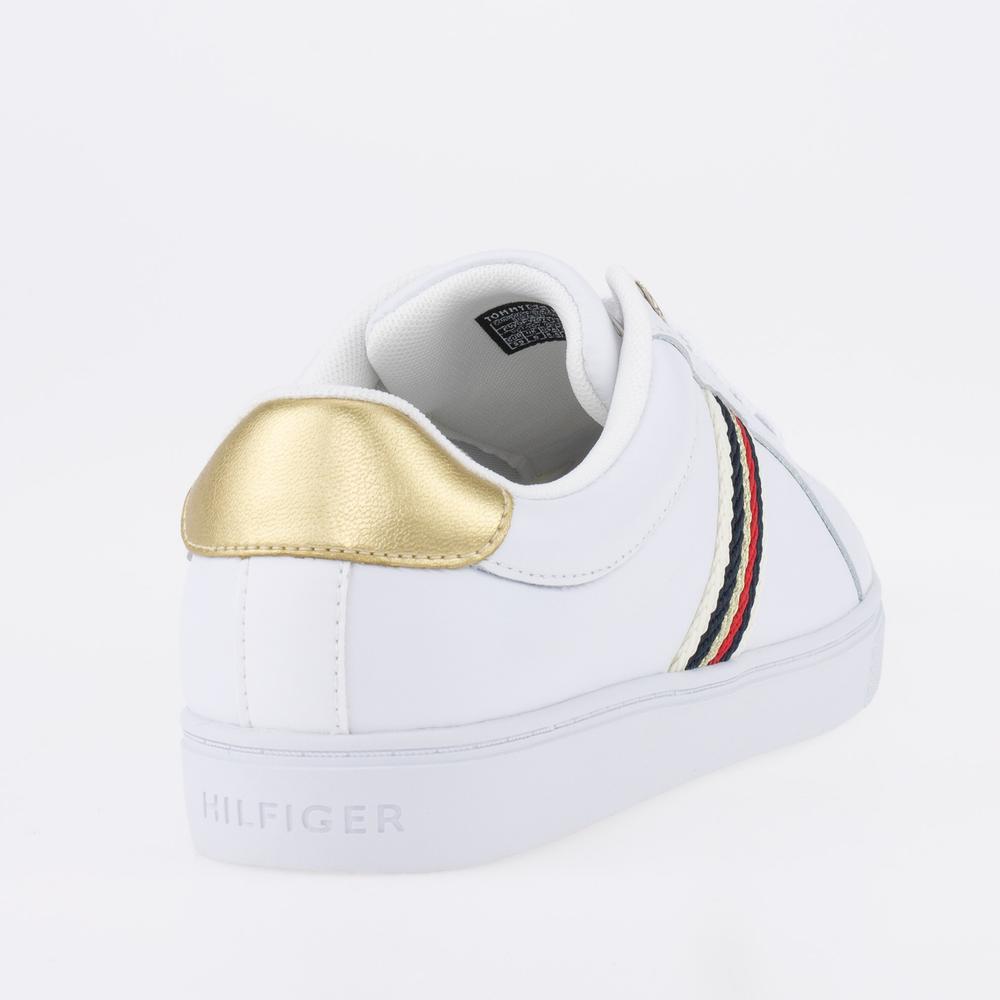 Boty Tommy Hilfiger Corporate Webbing Sneakers FW0FW07117-YBS - bílé