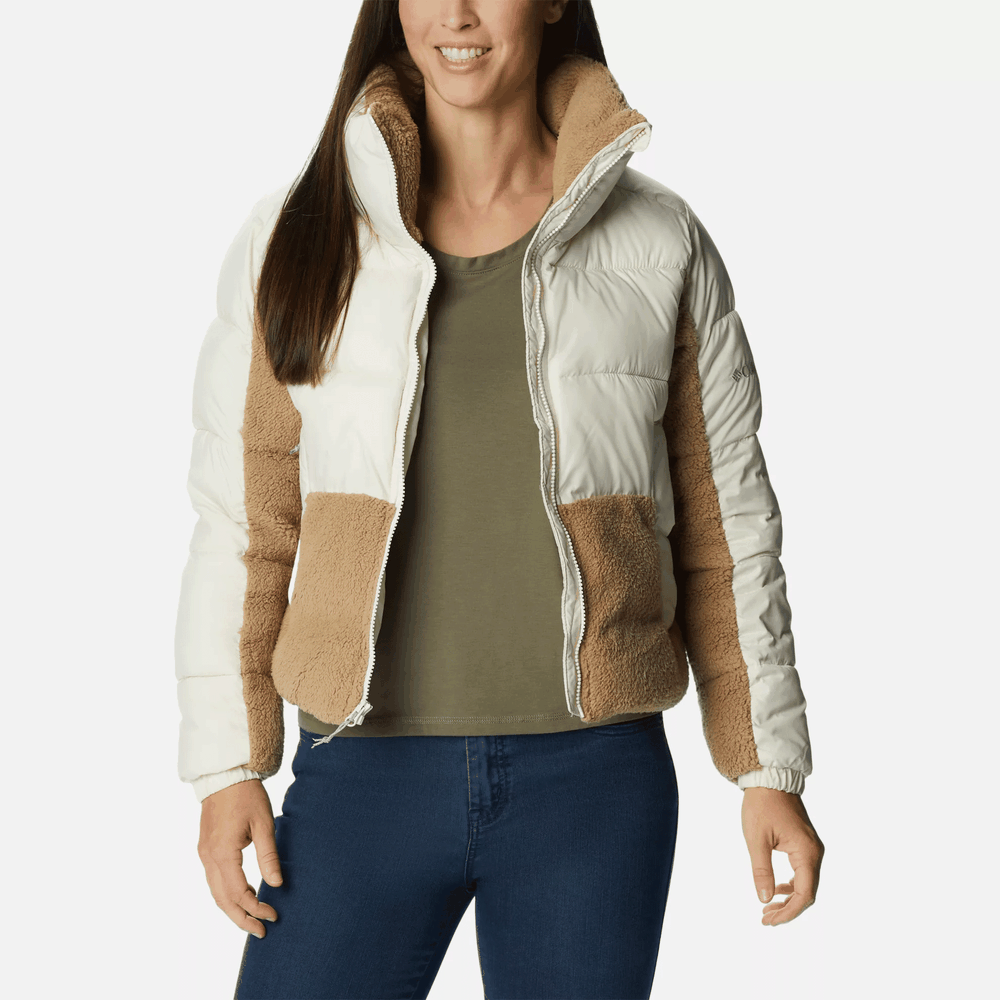 Bunda Columbia Leadbetter Point Sherpa Hybrid Puffer 1955243191 - bílé