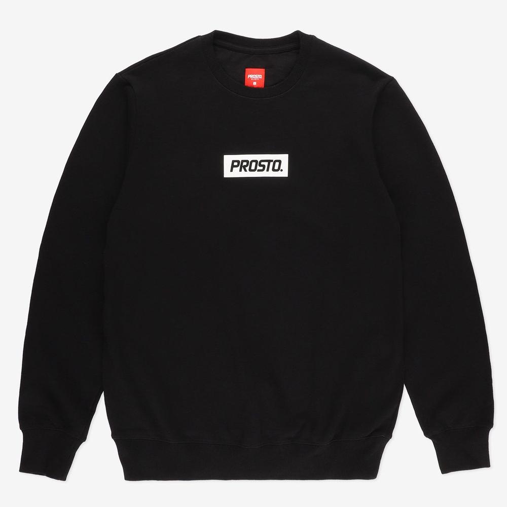 Mikina Prosto Klasyk Crewneck Bokz KL231MSWE1073 - černé