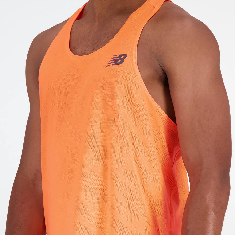 Pánské tričko New Balance MT23280NDF – oranžové