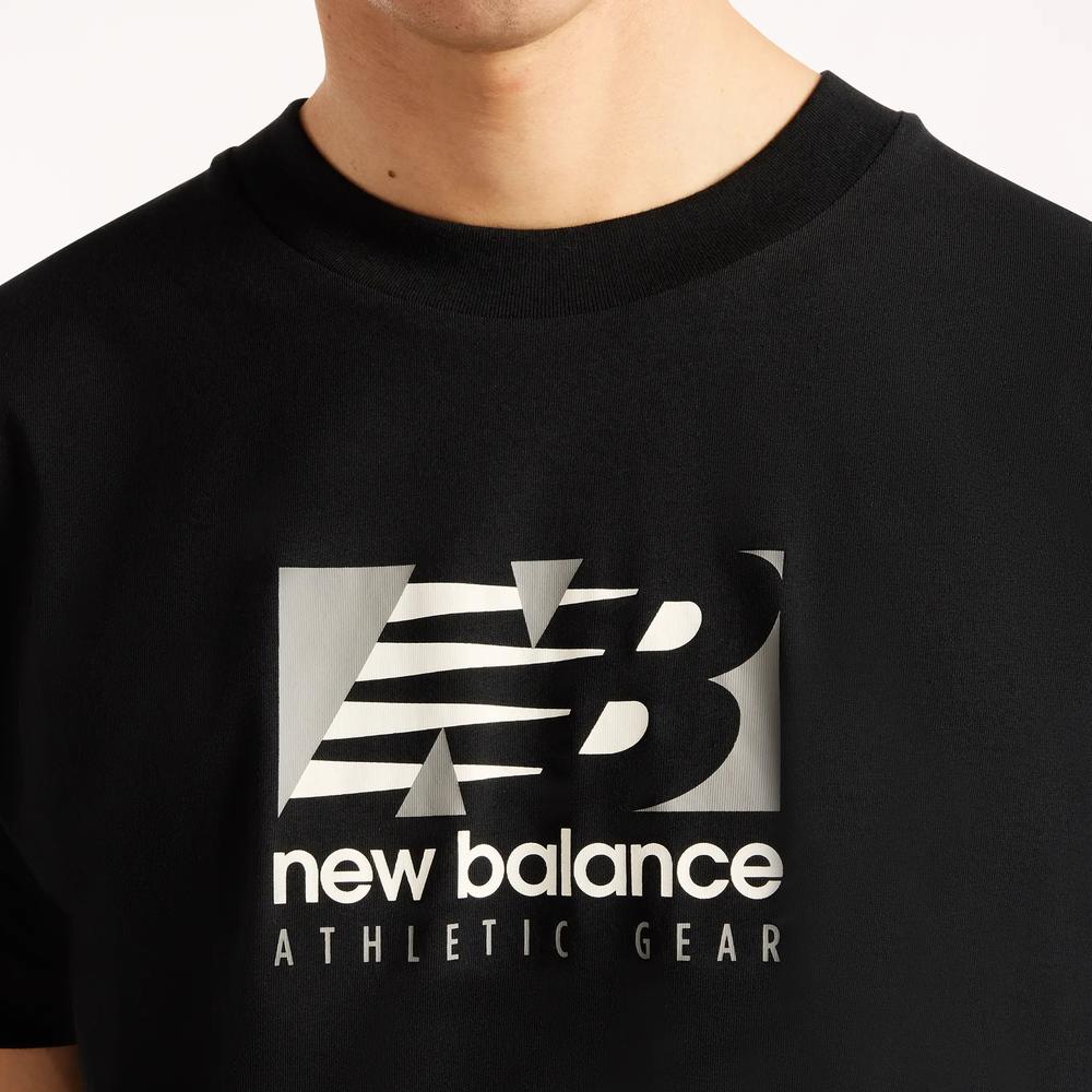 Pánské tričko New Balance Rectangle Relaxed MT62Q398BK - černé