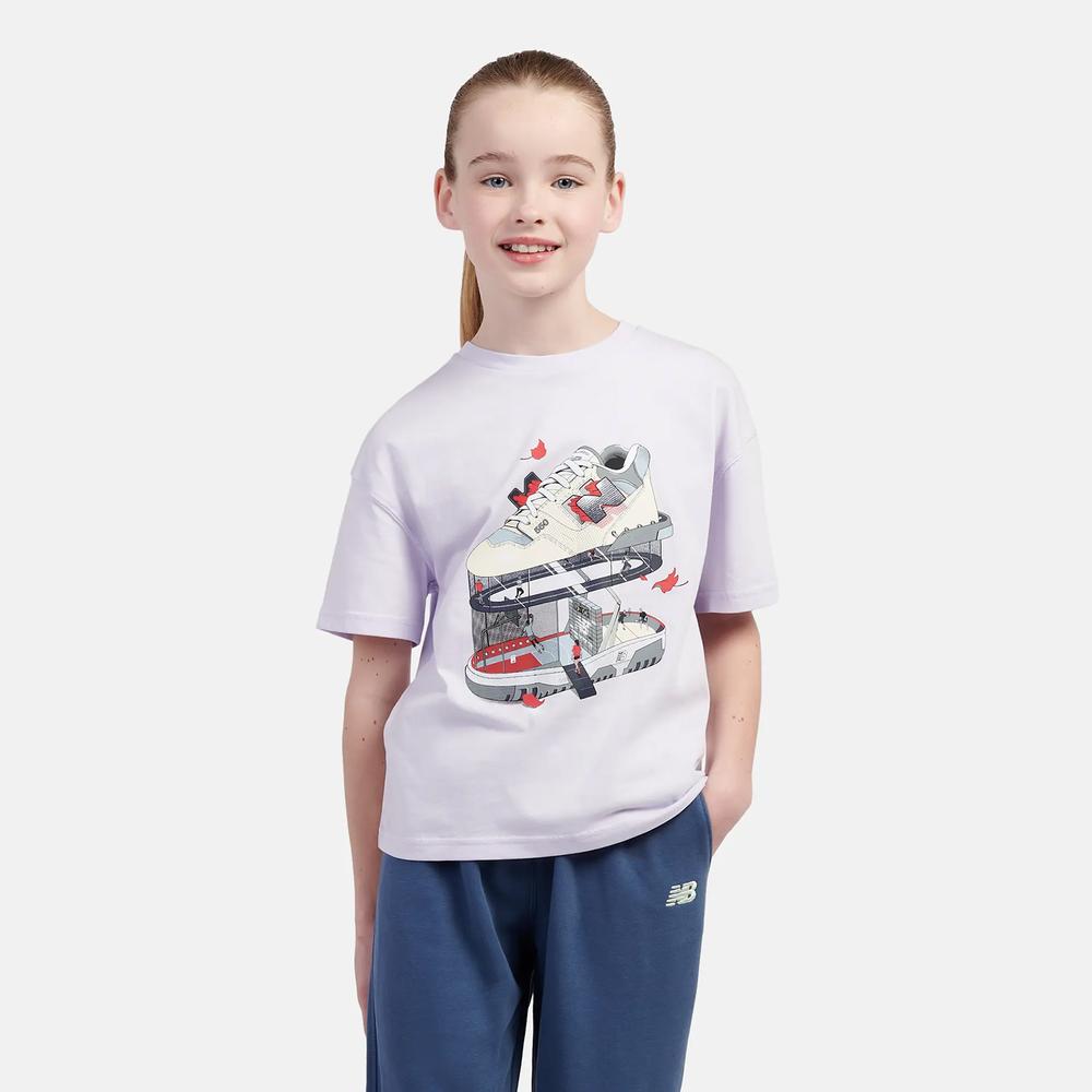 Tričko dětské New Balance LAKG0117RIG - fialové
