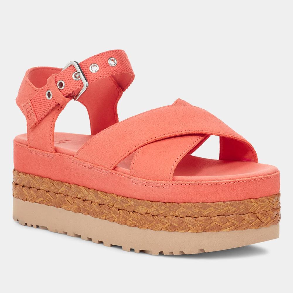 Sandále Ugg Aubrey Platform Sandal 1152711-VCRL - oranžové