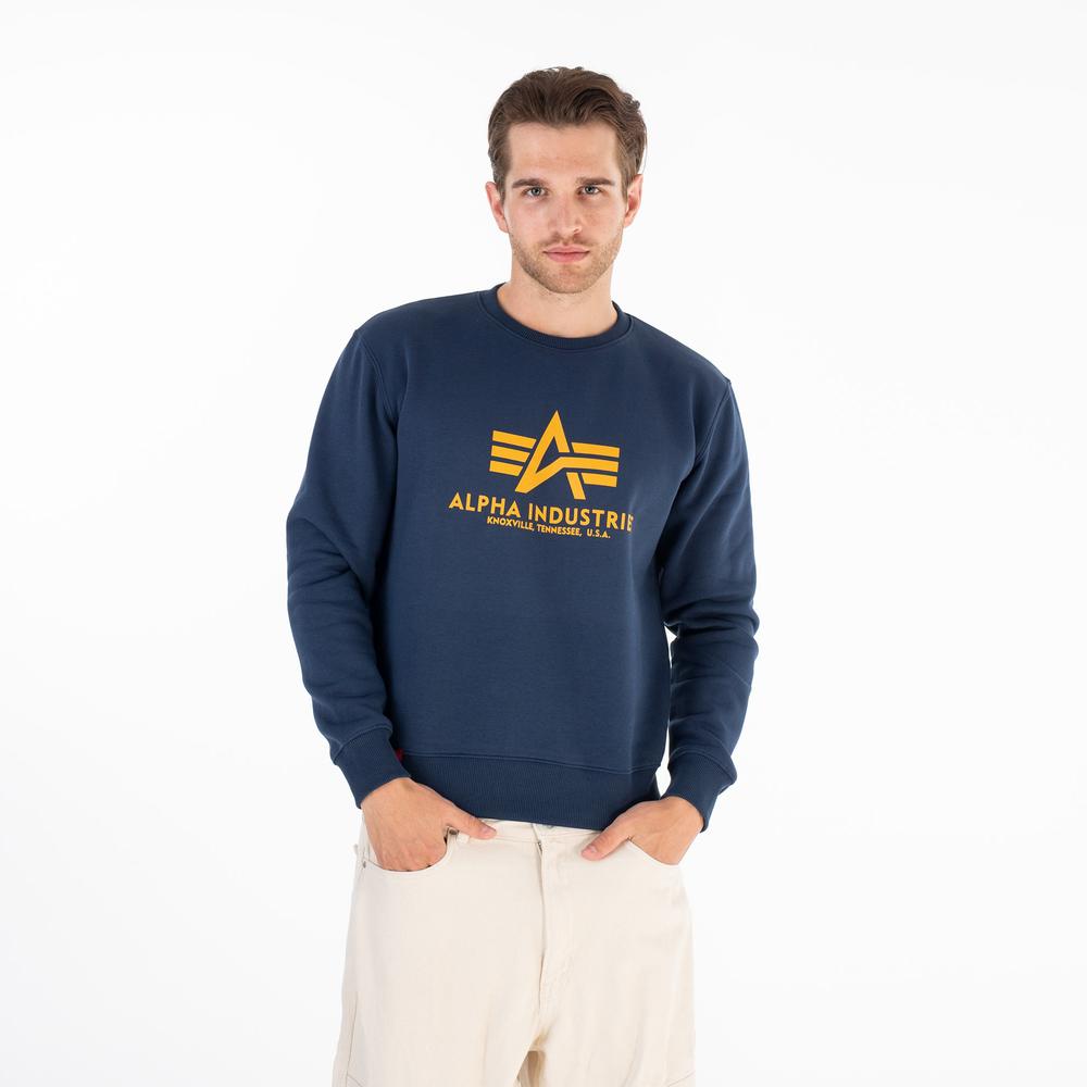 Mikina Alpha Industries Basic Sweater 178302463 - tmavě modrě