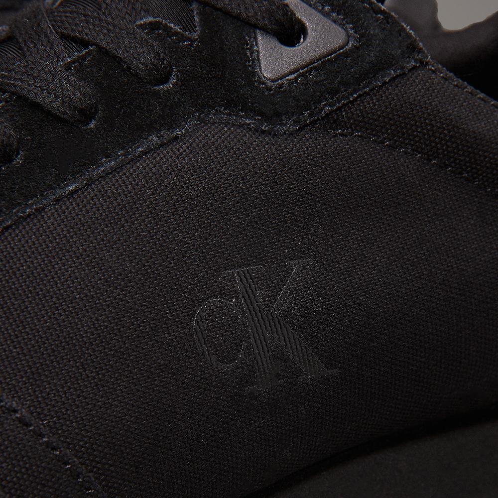 Boty Calvin Klein Jeans Runners Sock Laceup MG Canvas YM0YM01217-0GJ - černé