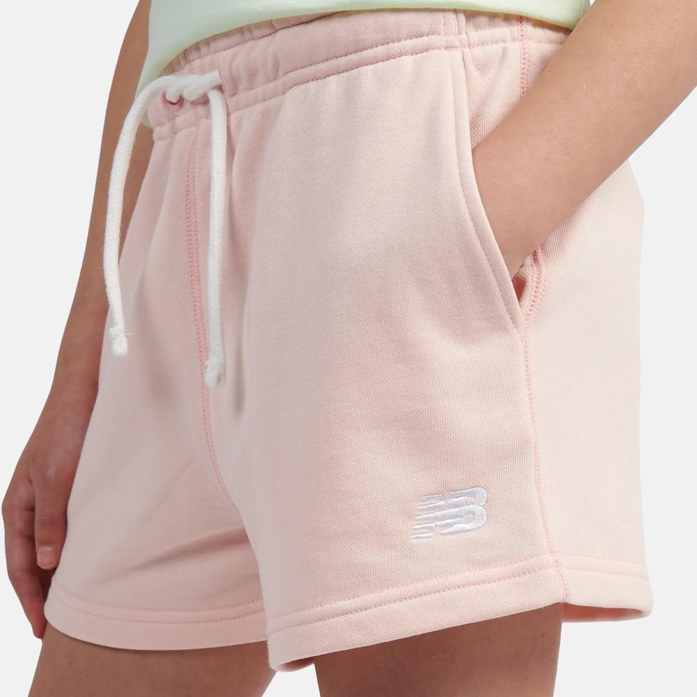 Dětské krátké kalhoty New Balance LAKG0006PIE - růžové