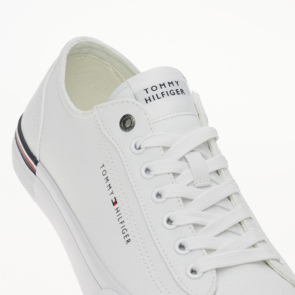 Boty Tommy Hilfiger Corporate Vulc Canvas FM0FM04954-YBS - bílé