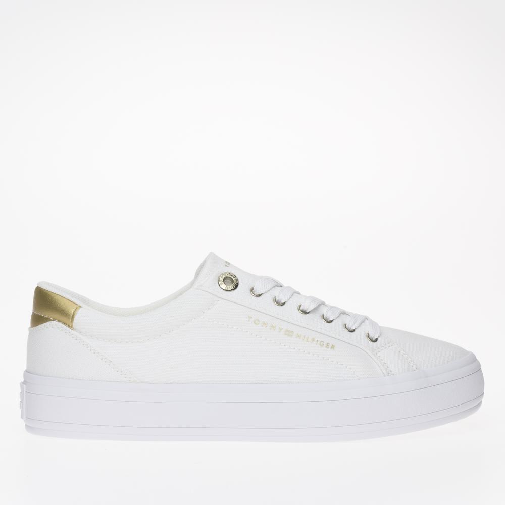 Boty Tommy Hilfiger Essential Vulc Canvas FW0FW07682-YBS - bílé