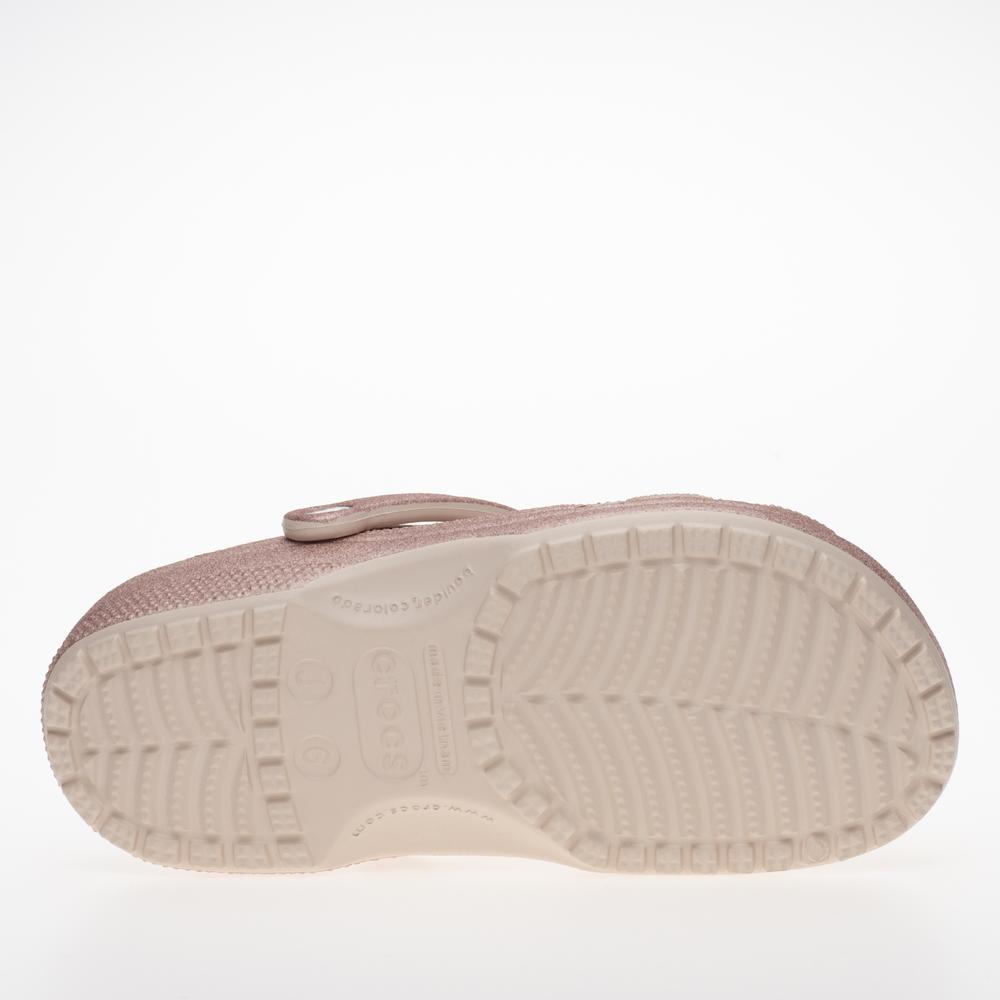 Žabky Crocs Classic Glitter Clog K 206993-6WV - růžové