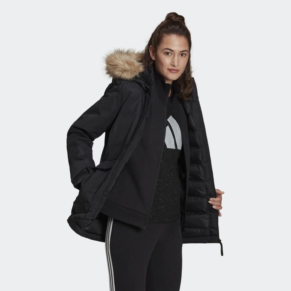 Bunda adidas Utilitas Hooded Hooded Parka GT1707 - černé