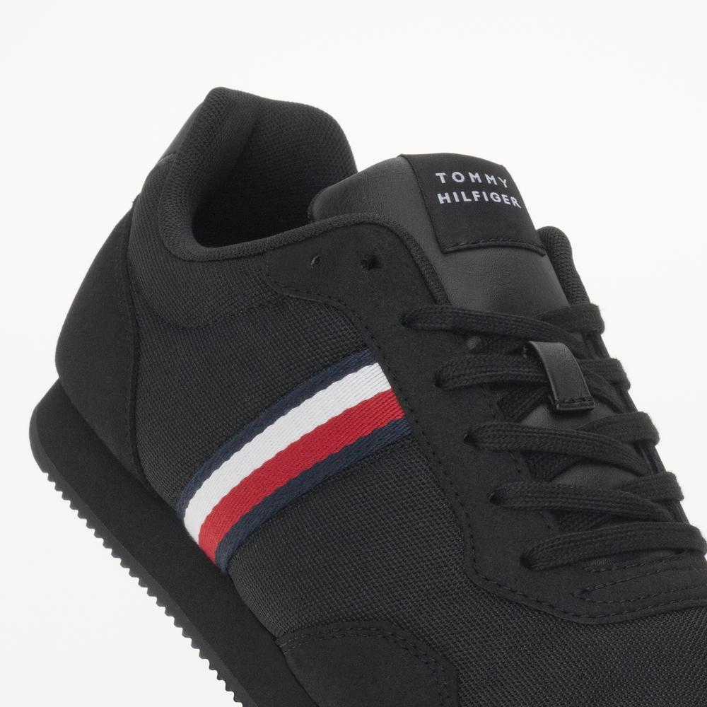 Boty Tommy Hilfiger LO Runner Mix FM0FM04958-BDS - černé