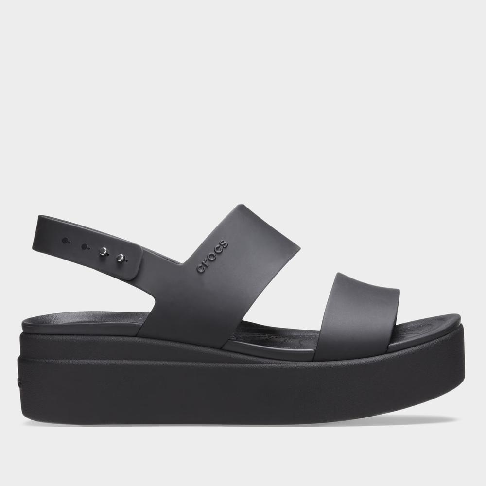 Žabky Crocs Brooklyn Low Wedge 206453-060 - černé