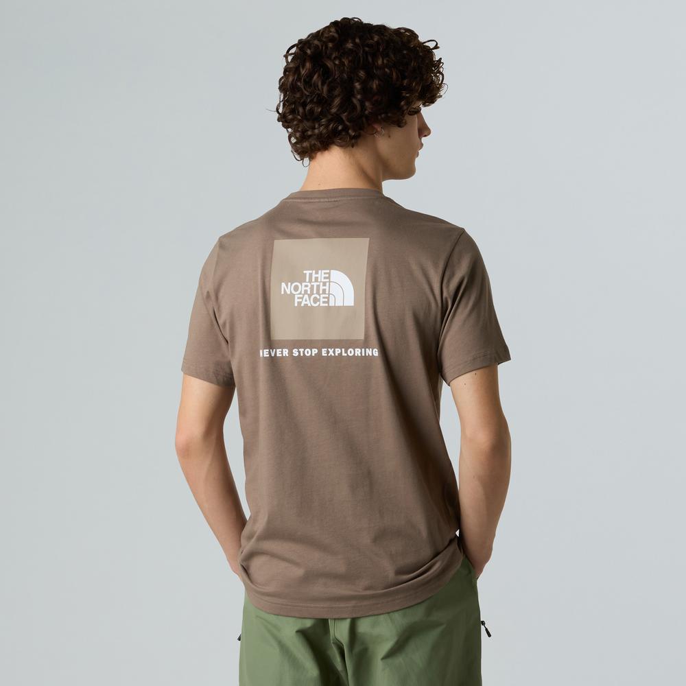 Pánské tričko The North Face Redbox 0A87NPE1Q1 - hnědé