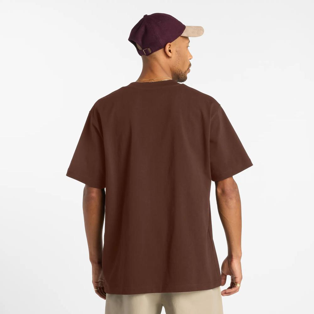 Pánské tričko New Balance Numeric MT51955ROK - hnědé