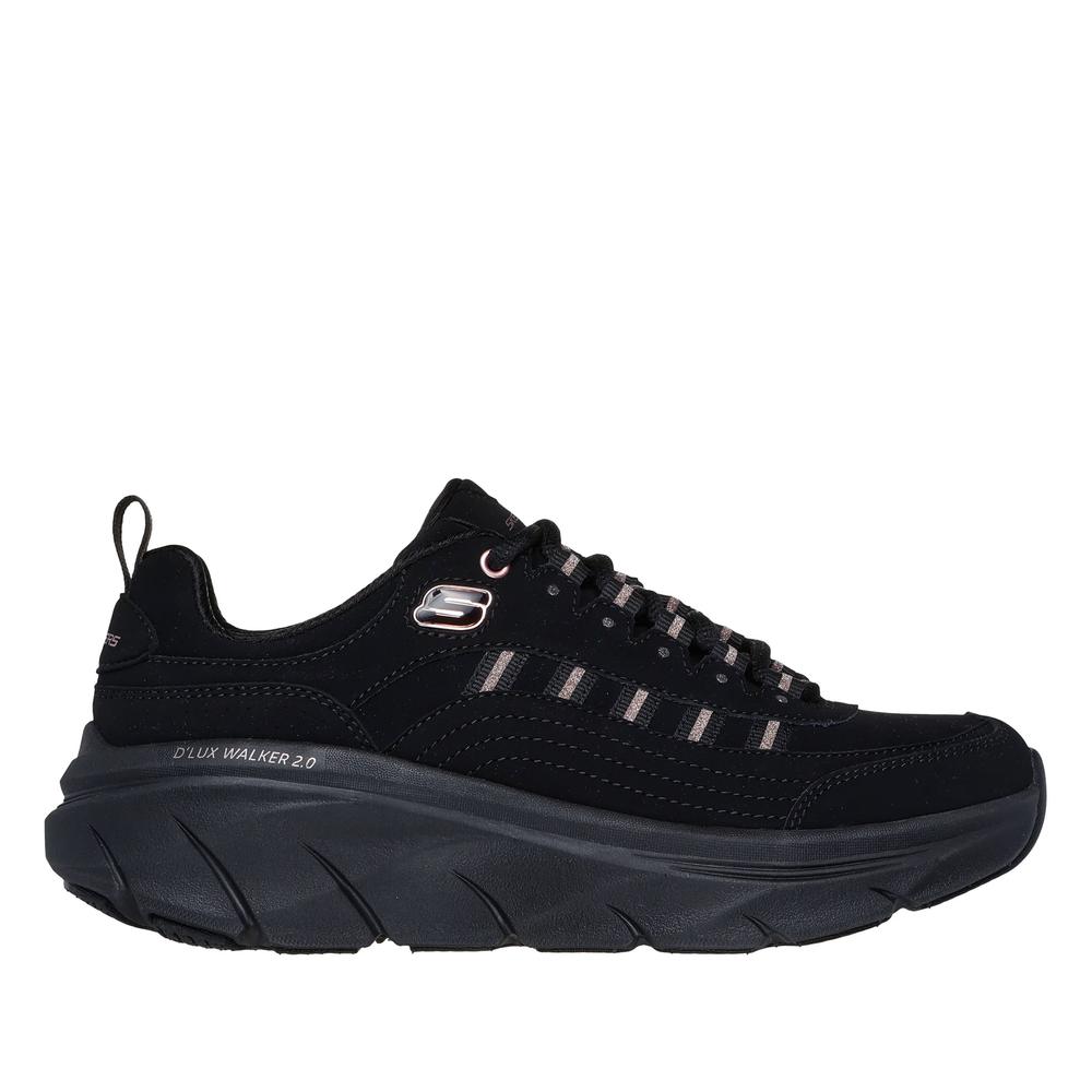 Dámské boty Skechers Relaxed Fit D'Lux Walker 2.0 Golden Step 150106BKRG - černé