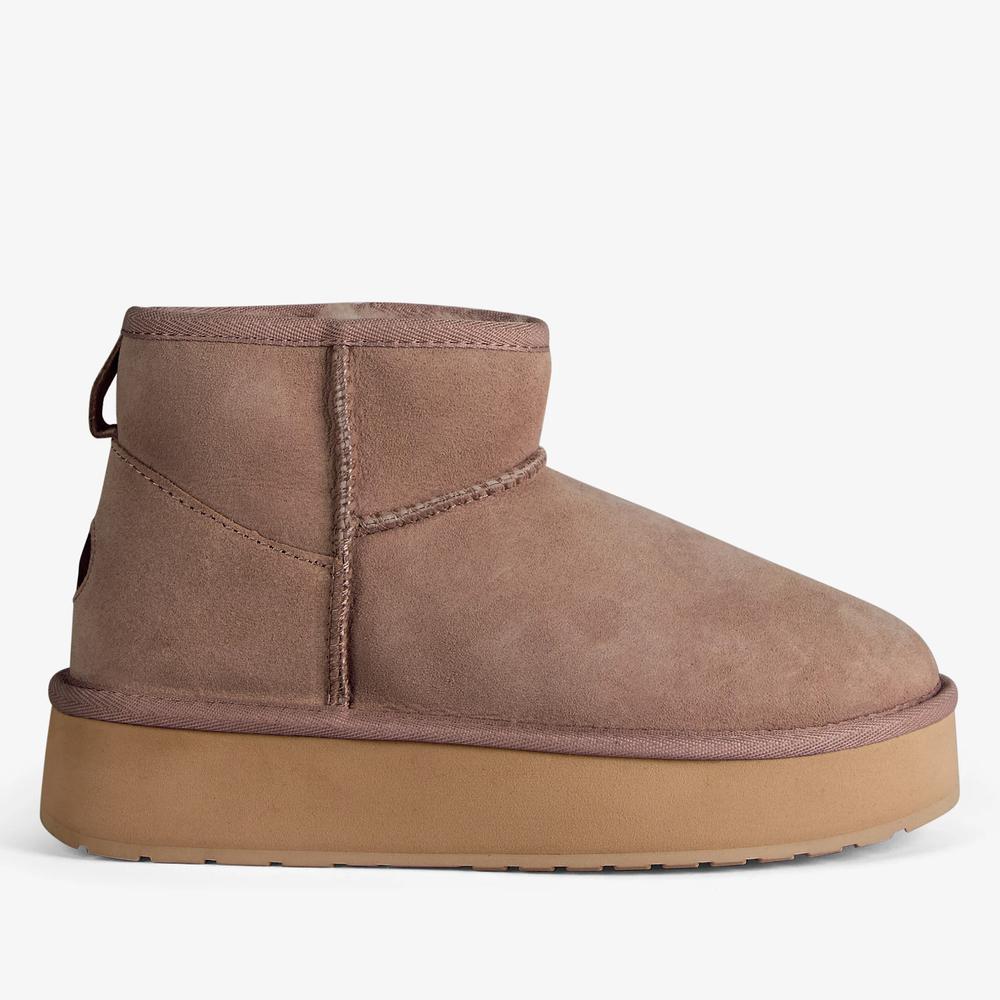 Boty dámské Emu Australia Stinger Micro Flatform 2.0 W13296MUSH - hnědé