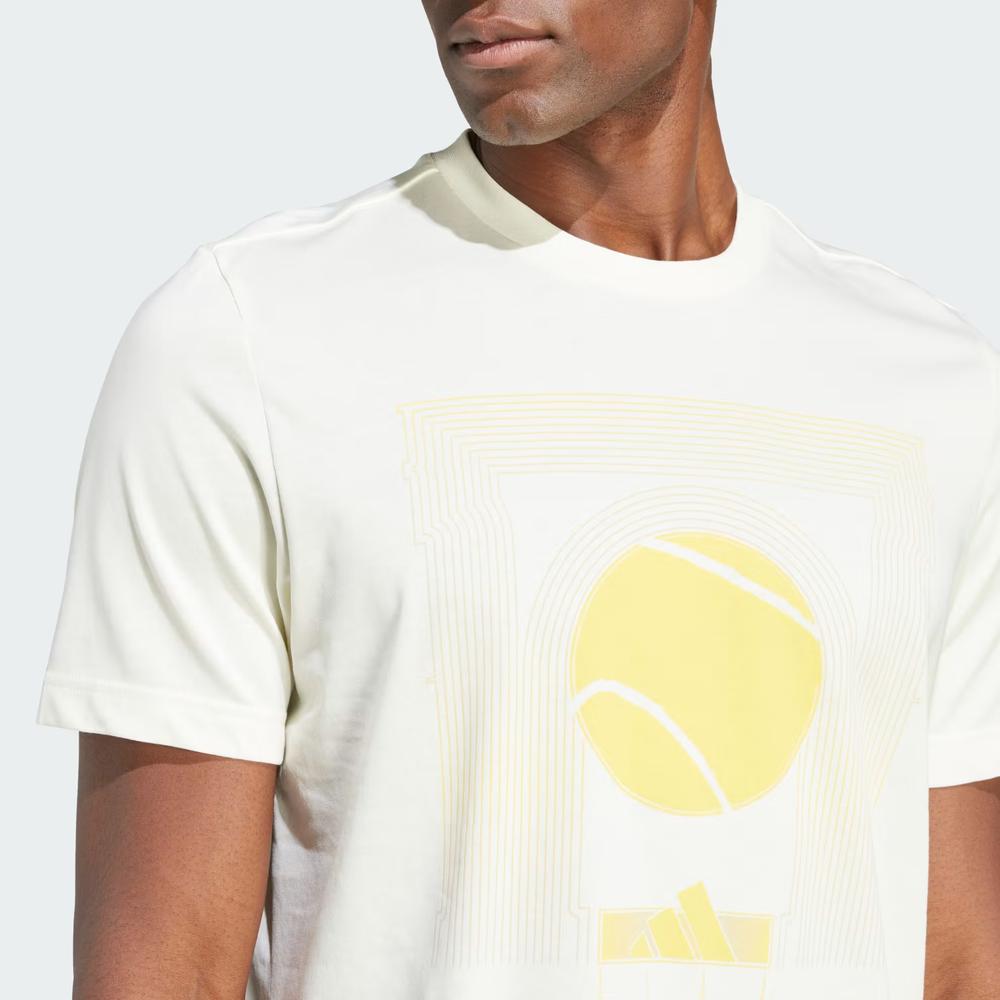 Tričko adidas Aeroready Tennis ARC De Ball IS2414 - bílé