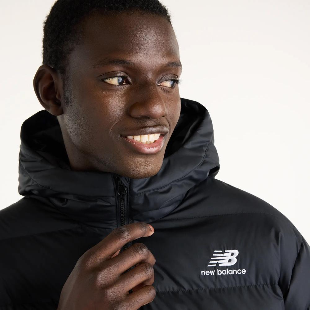 Pánská bunda New Balance Boston Puffer MJ62G17OBK - černé