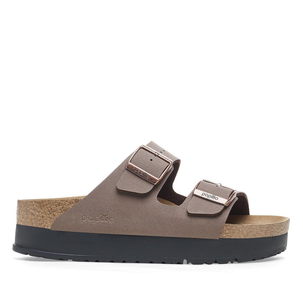 Dámské Žabky Birkenstock Arizona PAP Flex Platform 1027417 - hnědé