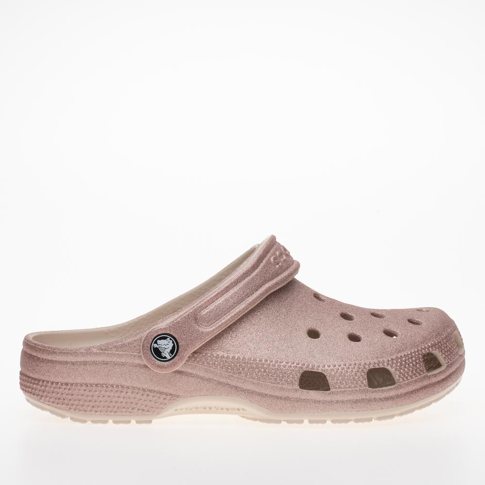 Žabky Crocs Classic Glitter Clog K 206993-6WV - růžové