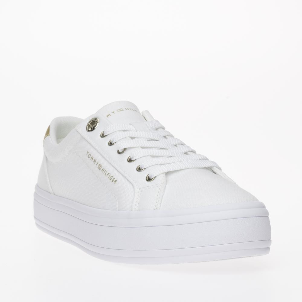 Boty Tommy Hilfiger Essential Vulc Canvas FW0FW07682-YBS - bílé