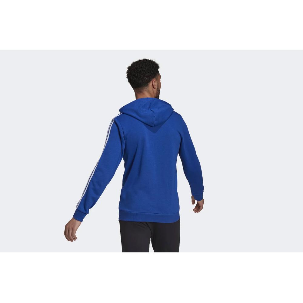 Mikina adidas Essentials French Terry 3-Stripes Full-Zip Hoodie HE4427 - tmavě modrě