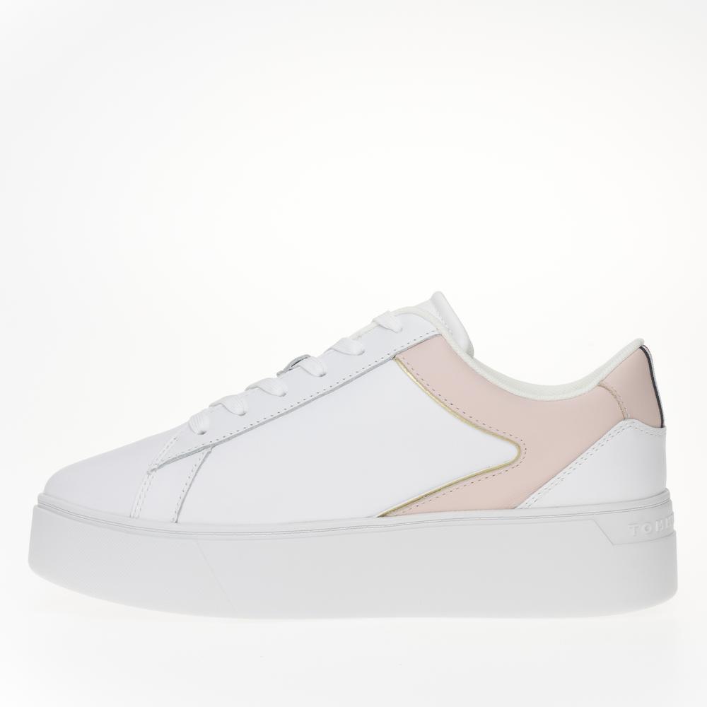 Boty Tommy Hilfiger Platform Court FW0FW07910-0LB - bílé