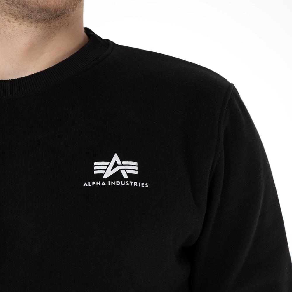 Mikina Alpha Industries Basic Sweater Small Logo 18830703 - černé