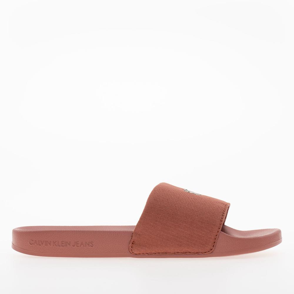 Žabky Calvin Klein Slide Monogram Hardware YW0YW01713-GAM - oranžové