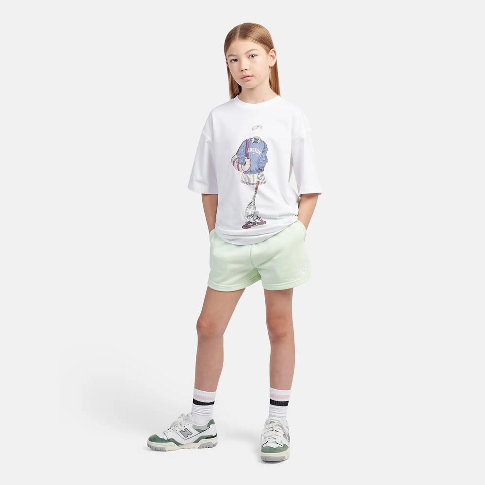 Dětské krátké kalhoty New Balance LAKG0006MEW - mátové
