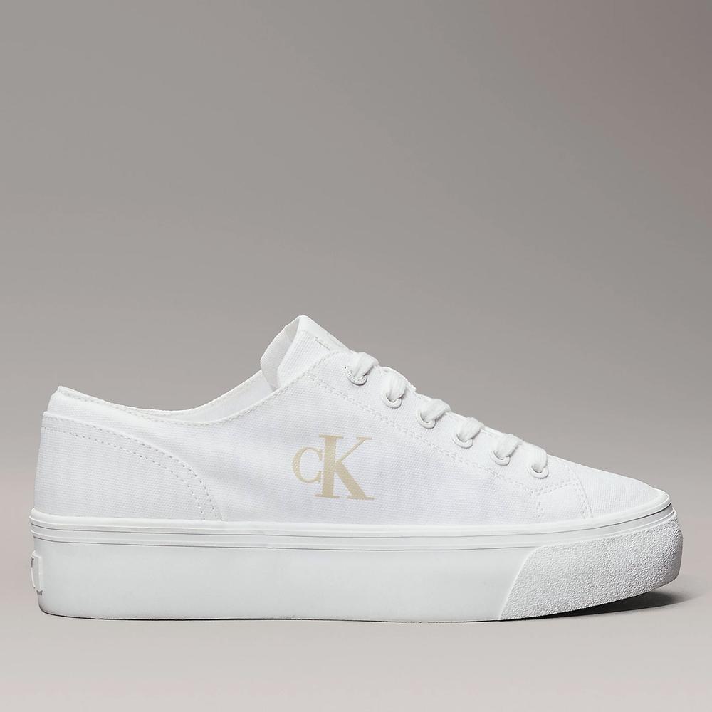 Boty Calvin Klein Vulc Flatform Low CV MG YW0YW01763-01W - bílé
