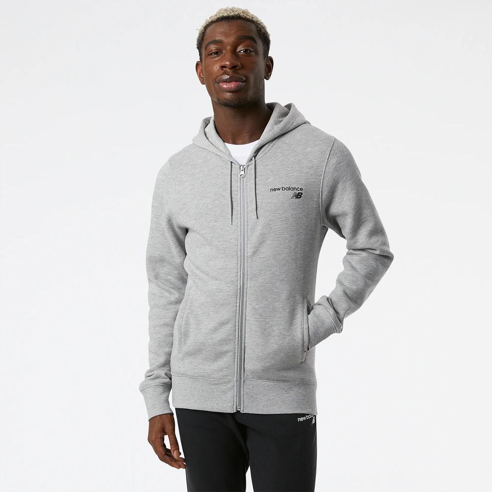 Sportovní mikina New Balance MJ03907AG - šedivé