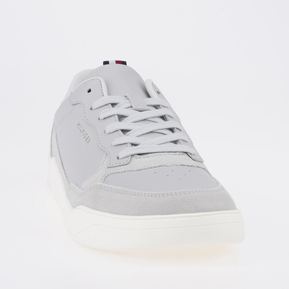Boty Tommy Hilfiger Elevated Cupsole Leather Mix FM0FM04358-PSU - šedivé