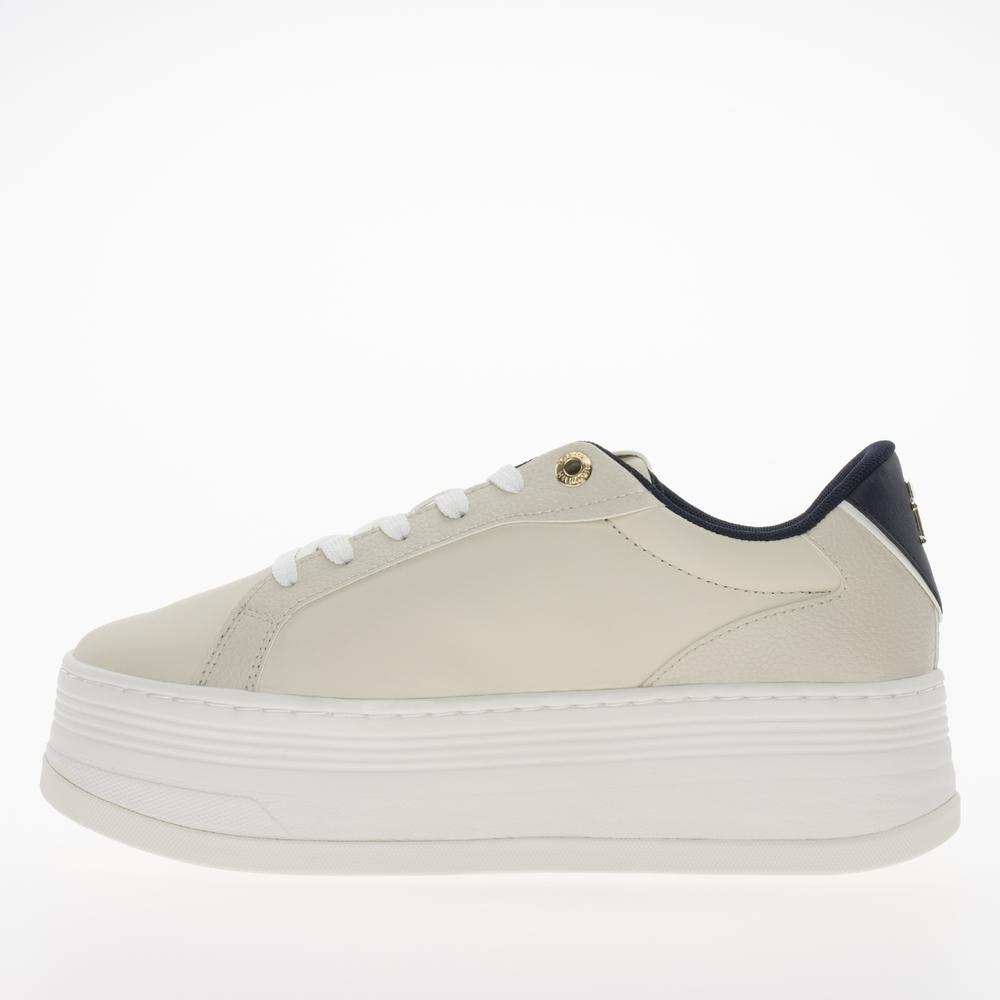 Boty Tommy Jeans Platform Sneaker Triangle FW0FW08115-ACG - béžové