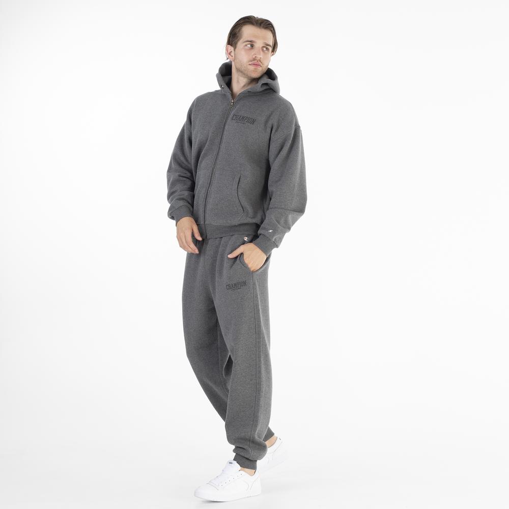Mikina Champion Hooded Full Zip Sweatshirt 219171-EM519 - šedivé