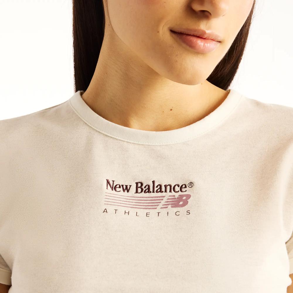 Dámské tričko New Balance WT62O4MBLIT - béžové