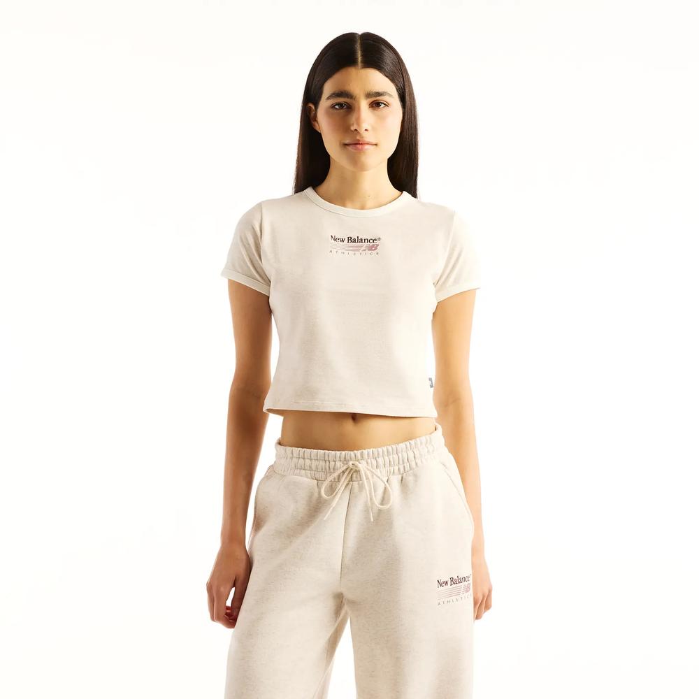 Dámské tričko New Balance WT62O4MBLIT - béžové