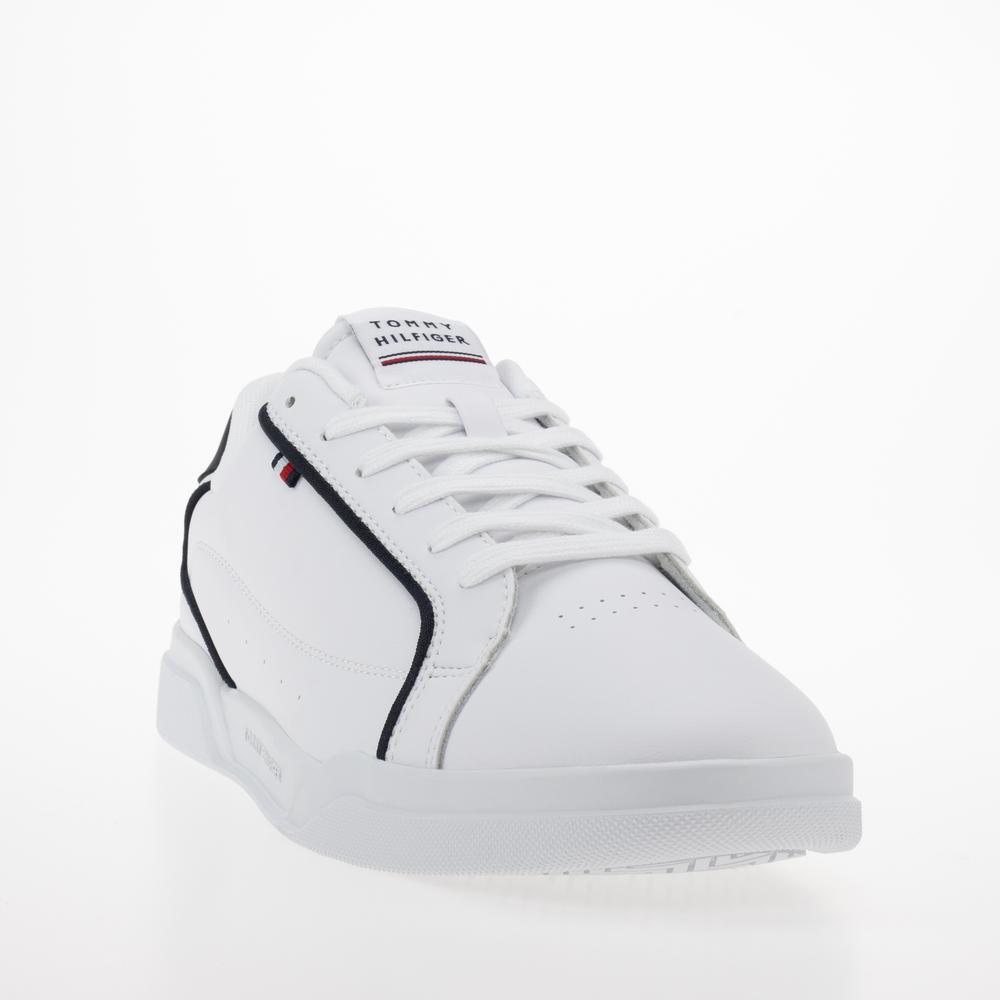Boty Tommy Hilfiger Lo Cup Leather FM0FM04429-YBS - bílé