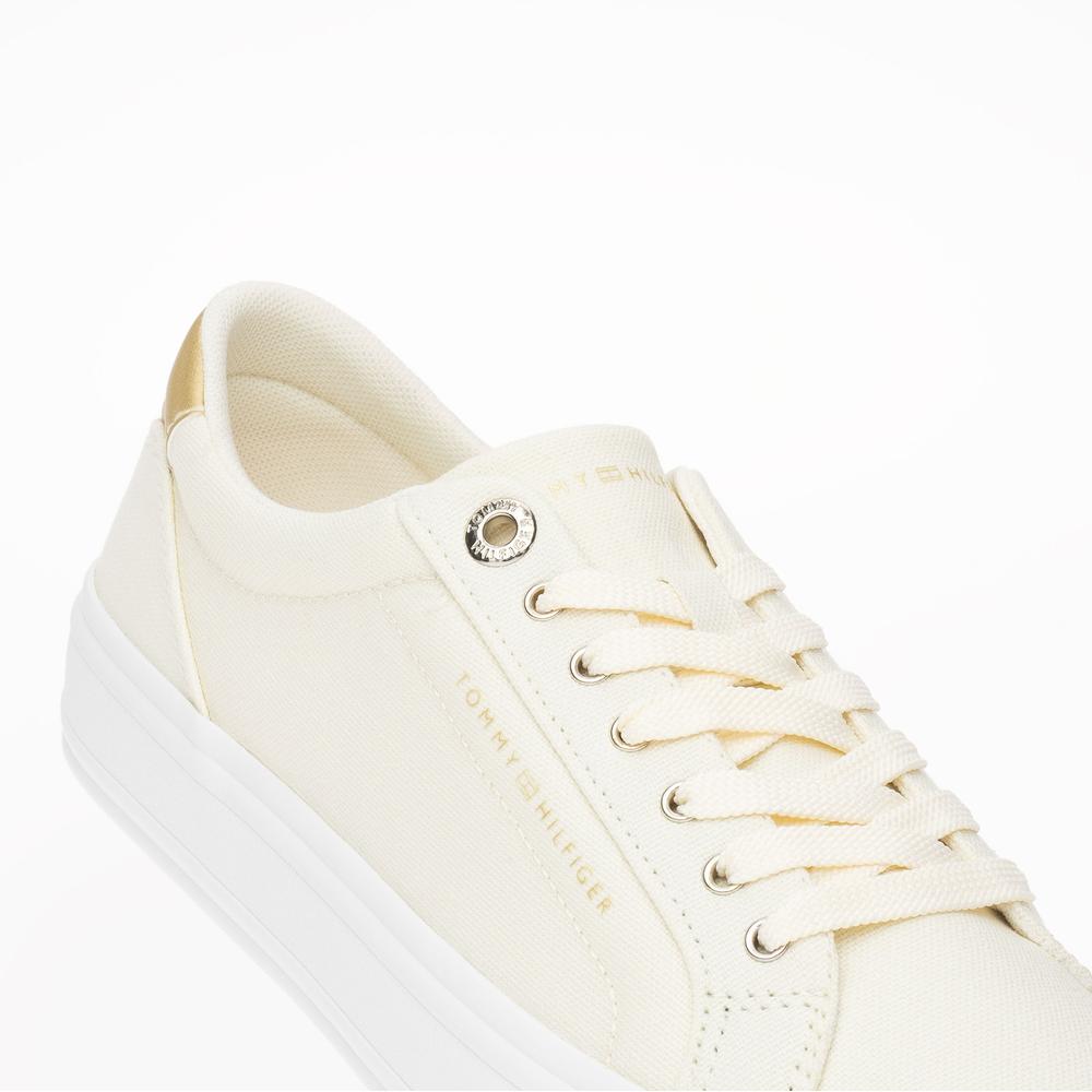 Boty Tommy Hilfiger Essential Vulc Canvas FW0FW07682-AEF - béžové