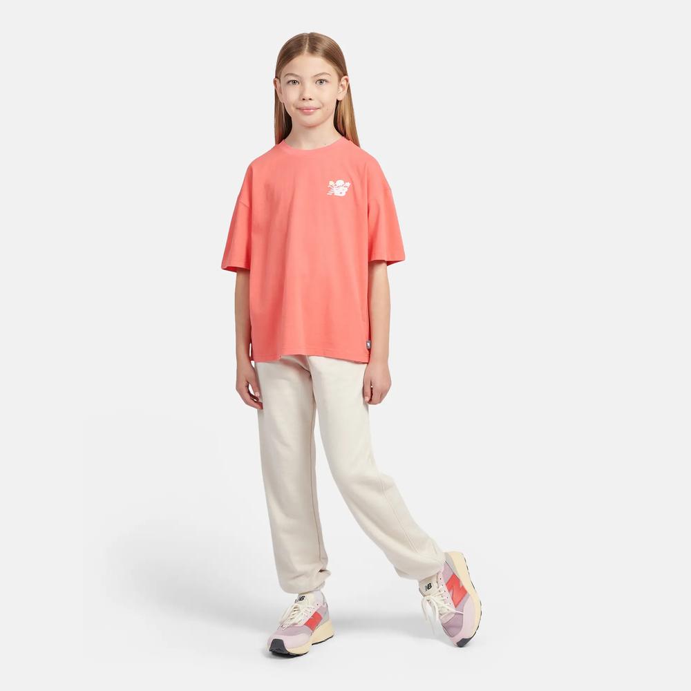 Dětské kalhoty New Balance LAKG0058LIN - béžové