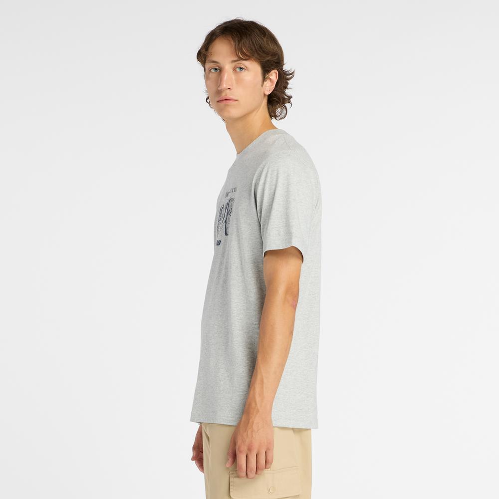 Pánské tričko New Balance MT61778SAG - šedivé