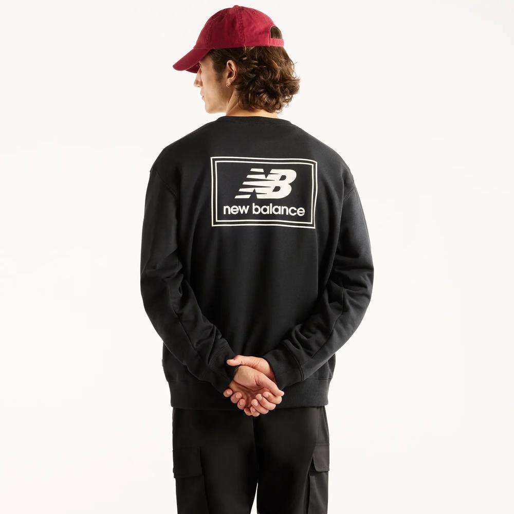 Pánská mikina New Balance Woven Label MT6175T5BK - černé