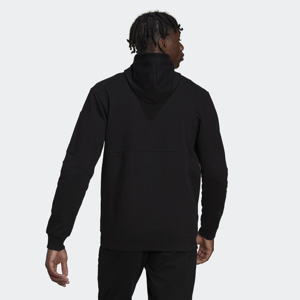Mikina adidas Essentials 4 Gameday Full-Zip Hoodie HE1811 - černé