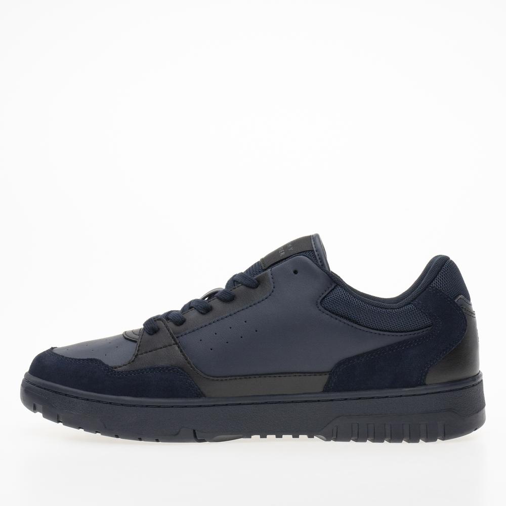 Boty Tommy Hilfiger Basket Core Lth Mix Ess FM0FM05058-DW5 - tmavě modrě